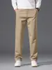 Ropa de Hombre Fengshe / 2026 Otoño-Invierno Nuevos Pantalones Casuales de Negocios para Hombre de Color Sólido Algodón Corte Ajustado Rectos