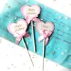 Pastel de Fiesta Decoración Tarjeta en Blanco Serie Polvo Escribir Amor feliz Rosa Tierno cumpleaños Lazo