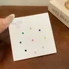 Set de Aretes de Grano Pintados con Spray de Colores para Mujer, Púa de Plata, Fresco y Compacto, Adecuado para el Uso Diario, Versátiles Aretes de Trago