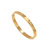 Pulseira de moda transfronteiriça pulseira de joia feminina pulseira aço inoxidável com strass vazado fivela de aço titânio joia simples coreana