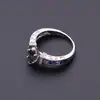 Accesorios Transfronterizos Huajie Anillo Exquisito de Circonita Oval Multicolor Moda Femenina Tendencia Popular de Exportación Anillo