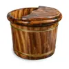 Balde para banho de pés de madeira de cedro bacia para banho de pés balde para banho de pés balde de madeira adulto doméstico madeira maciça carbonizada massagem pedicure atacado