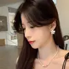 Pendientes Florales de Circonita Retro 2024 Nuevos Calientes Diseño de Nicho de Alta Gama Pendientes de Pétalo Mori Pendientes para Mujer