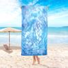 Toalla de playa DIY con impresión de comercio exterior transfronterizo de Europa y Estados Unidos, toalla de baño de microfibra de secado rápido de terciopelo de doble cara, toalla de playa
