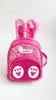 Fornecedor Fabrica Versão Coreana de Mochila com Orelhas de Coelho Lantejoulas Desenho Animado Laço com Pegada de Animal Mochila Escolar para Aluno do Ensino Fundamental