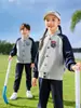Ropa de Clase Estilo Inglés Uniforme Escolar para Estudiantes de Primaria Ropa de Primavera y Otoño Ropa de Béisbol para Niños de Cuatro Piezas Ropa Deportiva para Jardín de Infancia y Guardería traje