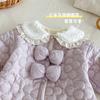 [Sin Devoluciones ni Cambios] Mameluco Floral para Bebé con Parches Izquierdo y Derecho, Acolchado Estilo Coreano de Invierno, Traje Súper Lindo para Gatear para Bebés