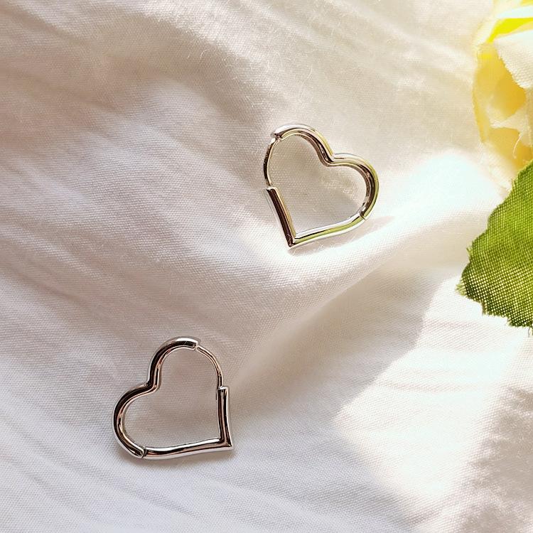 K619-EH601782心形素银耳扣