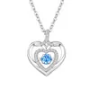 Collar Dinámico de Corazón de Zirconia para Mujer, Cadena de Clavícula de Corazón Palpitante, Estilo Ins, Gama Alta, Sencillo, Lujo Ligero, Nicho, Mayoreo