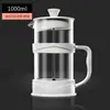 Cafetera de Prensa Francesa de Doble Capa, Tetera de Vidrio de Borosilicato Alto, Cafetera de Prensa Francesa para Café Preparado a Mano, Cafetera de Filtro de Doble Capa