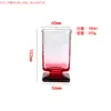 Vaso Cuadrado Grueso para Helado para Restaurante Base Colorida Vaso para Bebidas Jugo Agua con Burbujas Tienda de Té con Leche Vaso para Postres