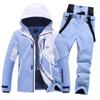 Traje nuevo cortavientos impermeable engrosado para hombre y mujer para exteriores, pantalones de esquí de montañismo al por mayor, soporte para entrega directa transfronteriza