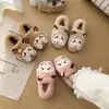 Pantuflas Suaves y Lindas de Piel de Gato para Mujer, Invierno Cálidas, Suela Suave, Zapatos Postparto, Cómodas para Interiores, Pantuflas de Algodón para el Hogar