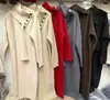 Bufanda de Moda Nueva de Otoño e Invierno Diseño de Falda Base de Punto Interior de Nicho Falda Suéter de Punto Holgado para Mujer
