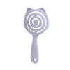 Pente Oco em Formato de Gato Desenho Animado Pente Portátil com Agulhas de Nylon Pente Dopamina Cor Doce Pente para Mosquiteiro Fofo