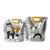 Bolsas transparentes personalizadas de papel de aluminio engrosado de 1 litro y 2.5 litros para empaque de cerveza, bolsas para empacar cerveza, bolsas con pico para líquidos