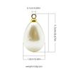 Acessórios de Pingente Gota d'Água Pérola Imitação ABS Alto Brilho, Acessórios Decorativos para Roupas, Sapatos e Bolsas, Contas Soltas, Joias DIY