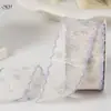 Pastoral Floral Ola Encaje Raya Cinta de Seda Borde de Botón Cinta de Malla Impresa Empaque de Flores Frescas Accesorios para el Cabello DIY Suministros Cinta