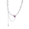 Collar de perlas vintage estilo ins para mujer, cadena de suéter de acero de titanio simple de nicho de alta gama, accesorios versátiles para chicas atractivas al por mayor