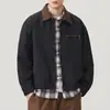 Ropa de Hombre Shanggu Otoño Nueva Moda Masculina Lujo Ligero Gama Alta Algodón Puro Casual Americano Bloque de Color Retro Chaqueta con Solapa