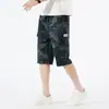 2026 Verão Cross-Amazon Calças Esportivas 3D Masculinas Perna Reta Perna Larga Marca Tendência Roupa de Trabalho Calças Cropped