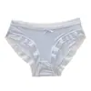 [múltiplas combinações] Roupa íntima feminina de seda gelada pura sexy japonesa, sem costura, com renda, respirável, cintura média-baixa, calcinha para meninas