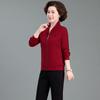 Conjunto de roupas esportivas para meia-idade e idosos feminino outono novo estilo ocidental casaco para mãe de meia-idade primavera e outono temperamento plus size 40 anos 50