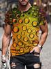 Fornecimento Exclusivo Transfronteiriço de Camisetas de Verão com Mangas Curtas Impressas em 3D com Cabeça de Caveira, Camisetas Masculinas Casuais Largas