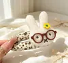 Outono e Inverno Novo Scrunchie Floral do Coelho Miffy Café com Leite Fofo para Meninas Acessórios de Cabelo Coque para Franja Elástico de Cabelo para Rabo de Cavalo