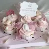 14/02 Dia dos Namorados Celebridade da Internet Caixa Transparente para Cupcake em Formato de Coração Rosa Amor Casal Confissão Decoração 2026