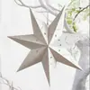 Decorações de Natal 3D, lanternas de estrela de sete pontas, abajures de papel, enfeites pendentes, arranjos de cena de aniversário, luzes para jardim de infância