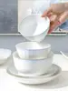 Tigela de cerâmica de grau alimentício para uso doméstico, prato modelo 2026, alto valor estético, louça de cerâmica Chaozhou de grau alimentício