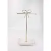 Estante de Hierro para Joyería Transfronterizo Forma de Lazo Concha Base de Cerámica Exhibidor de Joyería para Collares Pulseras Anillos