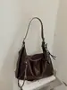 Bolso tote retro de gran capacidad, nuevo diseño minimalista 2026, bolso de hombro de estilo relajado, mochila casual de moda y con textura