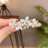 Horquilla de Mariposa de Vidrio de Lujo Ligero de Gama Alta, Elegante y Elegante, Horquilla para Recogido Parcial en la Parte Posterior de la Cabeza, Tocado de Horquilla Lateral