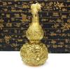 Adorno de Calabaza de Cobre de Ocho Trigramas con Patrón de Dragón de Boca Abierta, Colgante de Calabaza de Cobre para Sala de Estar Decoración del Hogar Manualidades