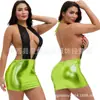 Estilo Europeo y Americano Sexy Sexy Lencería Cubre Cadera Espalda Descubierta Encaje Nuevo Vestido Corto 7007