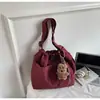 Bolso Cubo Transfronterizo para Mujer 2025 Nueva Moda Bolso Cruzado Simple y Elegante Cierre de Cordón Para Viajes Diarios Gran Capacidad Bolso Cubo
