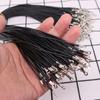 Gran Venta al por Mayor Japonés 50000 Hilo de Cera Coreano Cadena sin Cola Collar Cuerda 1.5mm Accesorios de Cuerda de Cuero Negro