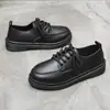 Estilo Británico Nuevo Modelo Estudiante Versión Coreana Zapatos de Mujer Jk Básicos Retro Zapatos de Cuero Negro Versátiles Estilo Japonés Planos de Punta Redonda