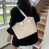 Bolsa Tote de Grande Capacidade, Novo Estilo Casual para o Dia a Dia, Férias na Praia, Bolsa de Ombro, Estilo Coreano, Tecida, Moderna, Versátil