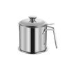 Olla Coladora de Aceite de Acero Inoxidable para Uso Doméstico, Separador de Aceite de Gran Capacidad 304 Contenedor de Manteca con Tapa, Tanque de Almacenamiento de Aceite de Cocina, Espesado y a Prueba de Fugas