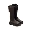 Botas altas para mujer petite, botas altas vintage de otoño para mujer, zapatos de mujer con forro polar, botas largas de nuevo estilo