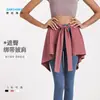 Falda Deportiva de Yoga con Panel Trasero Anti-Exposición, Ajustada, Correas Ajustables, Diseño de una Sola Pieza para Prevenir la Vergüenza