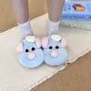 Lindas Zapatillas de Felpa de Ratón Cocinero de Algodón para Mujer, Nuevas Otoño/Invierno 2026 Zapatos Cálidos de Casa Antideslizantes con Suela Gruesa y Peludos