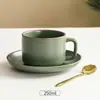 Caneca de Café Transfronteiriça Personalizada Azul Klein Fosco Xícara Pires Caneca logo Caneca de Cerâmica Presente Acompanhante ins Criativo