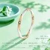 Pulseira de prata de lei com padrão floral dourado, prata pura 9999, bracelete sólido estilo chinês de nicho, presente de aniversário para a mãe