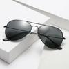 Nuevas gafas de sol súper geniales para conducir para hombre, gafas de sol de metal de media montura de color degradado, gafas de sol para pesca y actividades al aire libre con protección UV