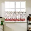 1 Pieza Patrón Multicolor Cortina Corta Cortina de Cocina Media Cortina Transfronteriza Decoración de Ventana Pequeña Poliéster Algodón