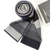 Moda cachecol masculino moda temperamento de negócios outono e inverno Novo cachecol listrado comércio exterior lã engrossado cachecol quente